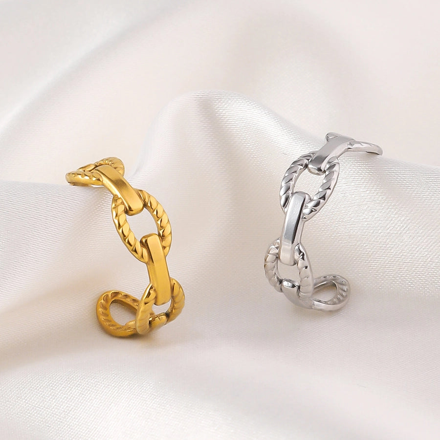 Jewelry Elegant Geometric Titanium Steel Open Rings