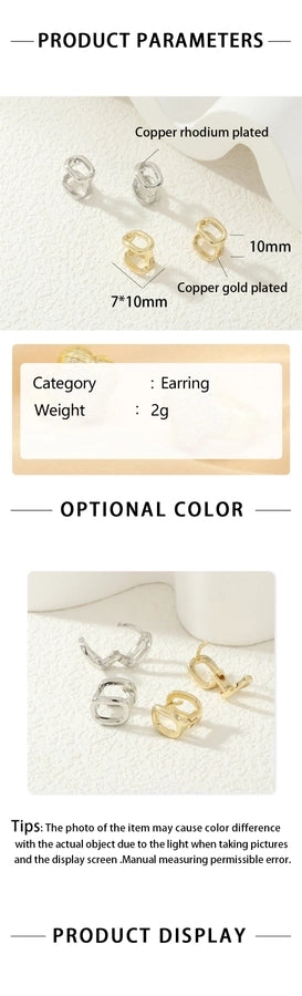 1 Pair Streetwear Commute Geometric Inlay Copper Zircon 18K Gold Plated Ear Studs