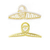 fashion flower metal plating artificial rhinestones hair claws 1 piece