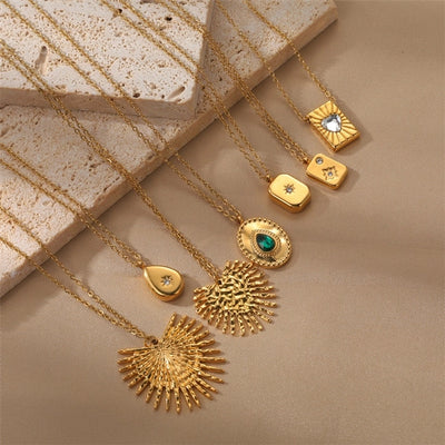 Jewelry Simple Style Classic Style Heart Shape 304 Stainless Steel Rhinestones Inlay Pendant Necklace