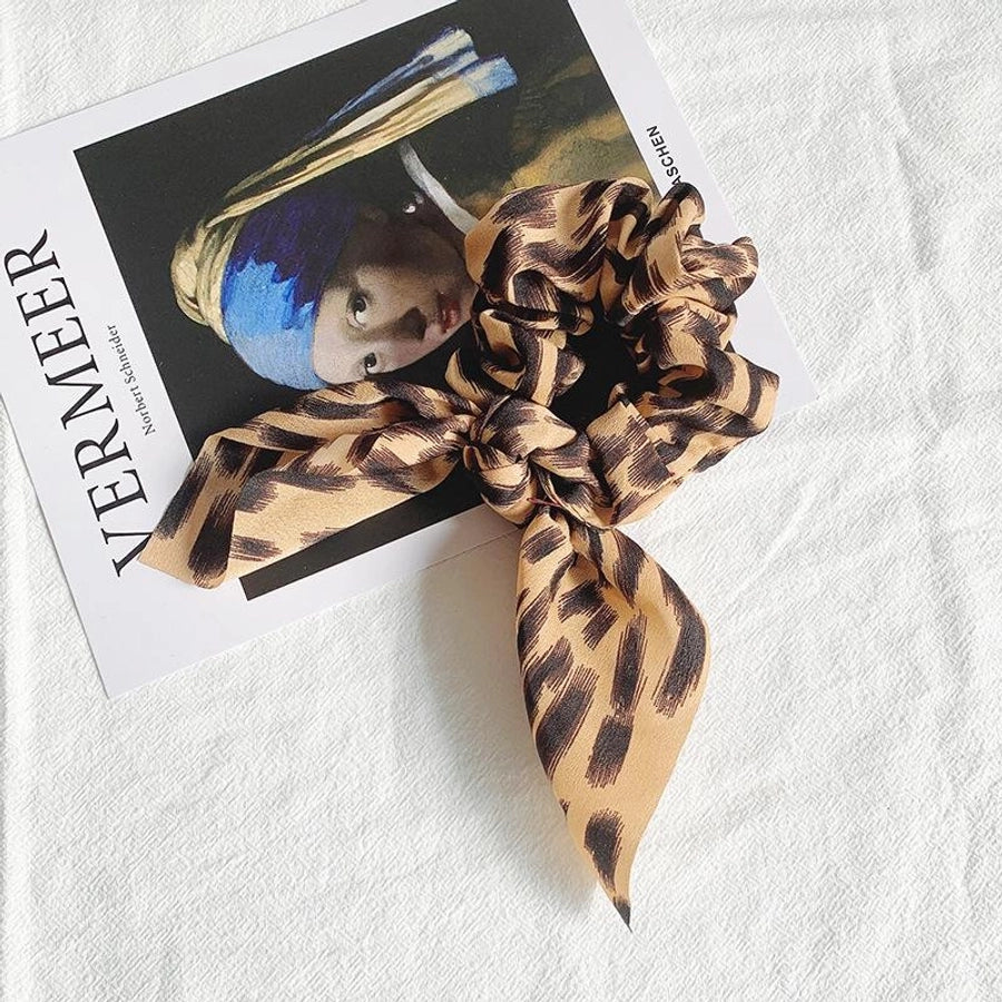 color leopard print hair band chiffon elastic hair rope nhof154782