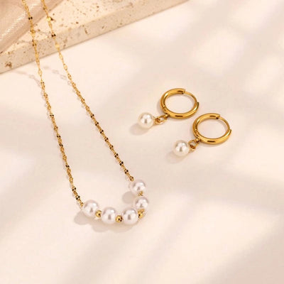 Jewelry Fairy Style Princess Shiny Geometric 304 Stainless Steel Plastic 18K Gold Plated Plating Jewelry Set