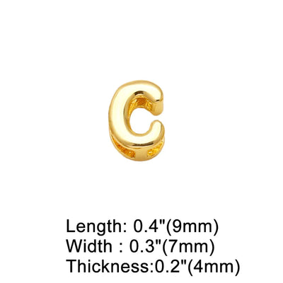 Wholesale Jewelry Basic Simple Style letter Copper 18K Gold Plated