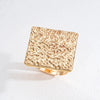 Exaggerated Square Alloy Plating Gold Plated Women's Open Rings