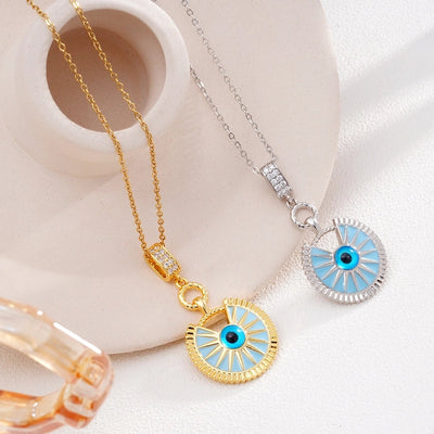 Jewelry Glam Lady Sexy Eye 304 Stainless Steel Copper Pendant Necklace