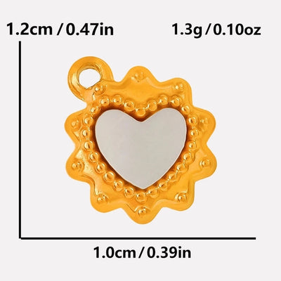 Jewelry Vintage Style Classic Style Heart Shape 304 Stainless Steel Shell Abalone Shell 18K Gold Plated Irregular Plating Pendant Necklace