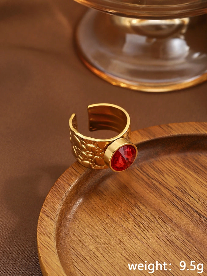 Jewelry Vintage Style Simple Style Geometric 304 Stainless Steel Wide Band Rings Open Rings