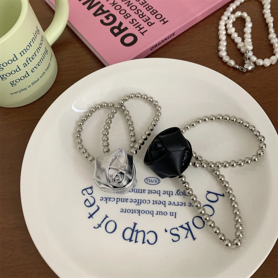 Women's Retro Simple Style Flower Leather Hair Tie