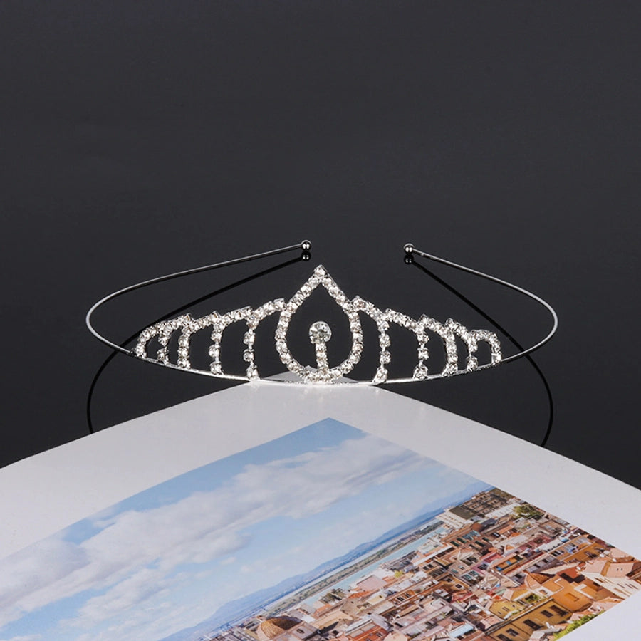 fashion claw chain welding rhinestone hairband Crown wedding bride headdress hair accessories performance birthday crown