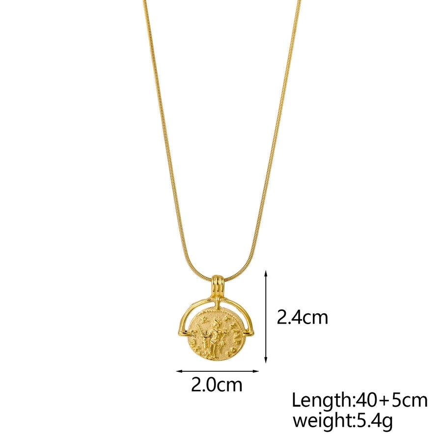 Jewelry Simple Style Bow Knot 304 Stainless Steel natural stone 18K Gold Plated Pendant Necklace