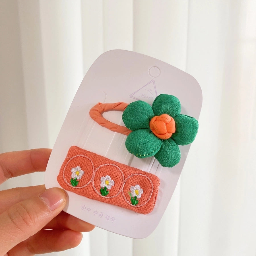 Girl'S Simple Style Classic Style Flower Cloth Flowers Hair Clip