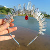 retro moon starfish crystal handmade hair band