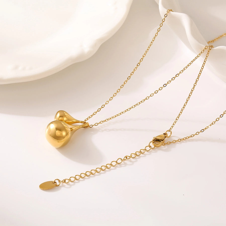 Jewelry Preppy Style Simple Style Artistic Water Droplets 304 Stainless Steel Sweater Chain