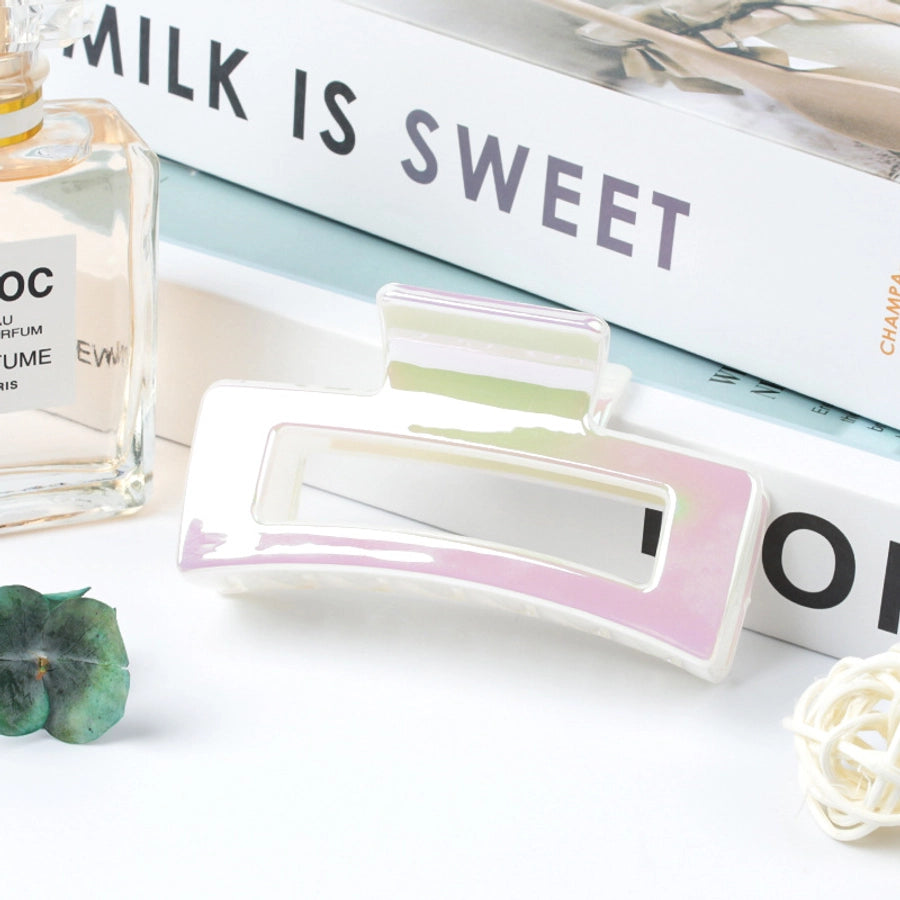 simple style rectangle arylic plating hair claws 1 piece