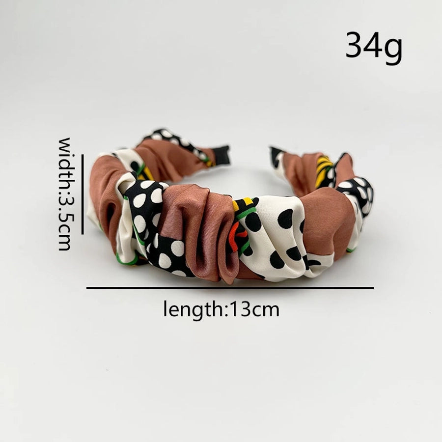 Women's Casual Retro Stripe Cloth Printing and Dyeing Printing Hair Band