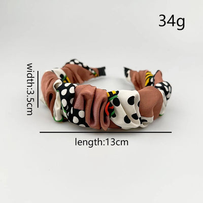 Women's Casual Retro Stripe Cloth Printing and Dyeing Printing Hair Band