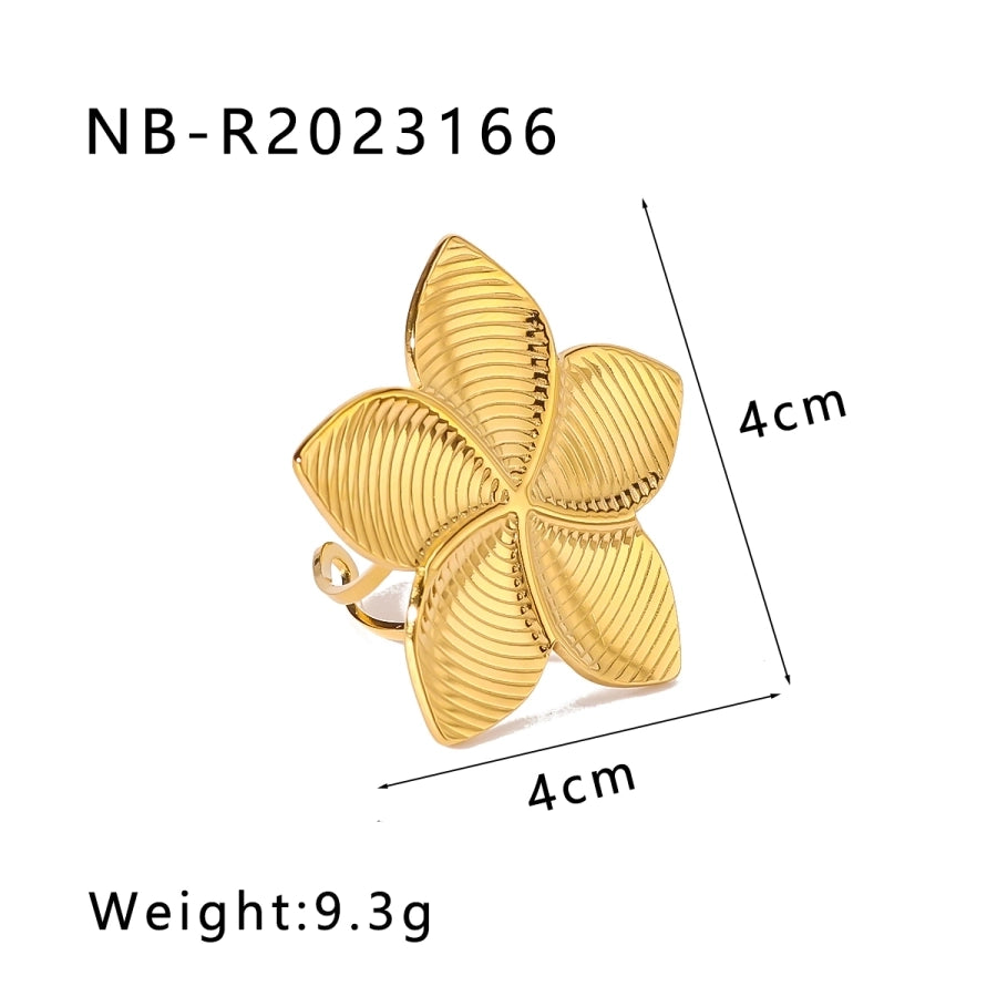 Jewelry Vintage Style Simple Style Geometric 304 Stainless Steel 18K Gold Plated Open Rings