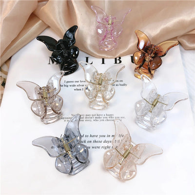 retro butterfly arylic stoving varnish hair claws