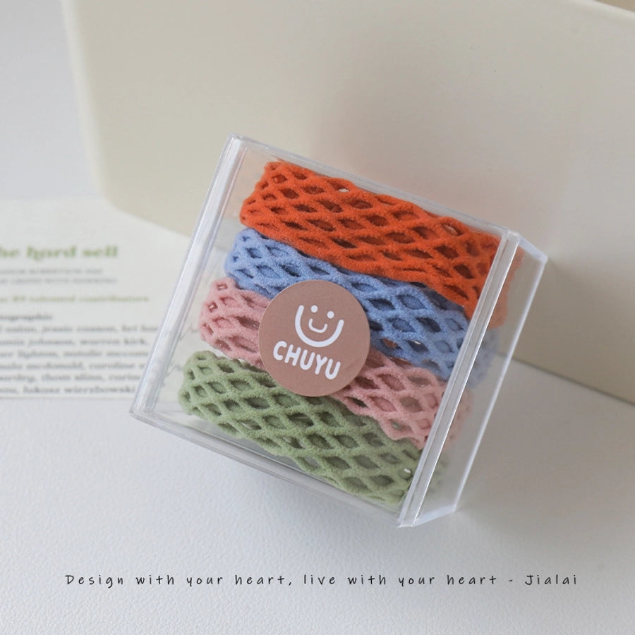 Korean style wide hair rope female Four Seasons adult ponytail leather cover headband simple temperament hair band high elastic durable rubber band