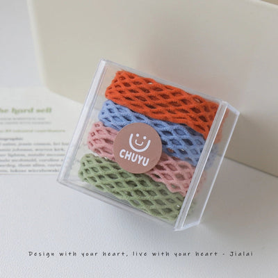 Korean style wide hair rope female Four Seasons adult ponytail leather cover headband simple temperament hair band high elastic durable rubber band