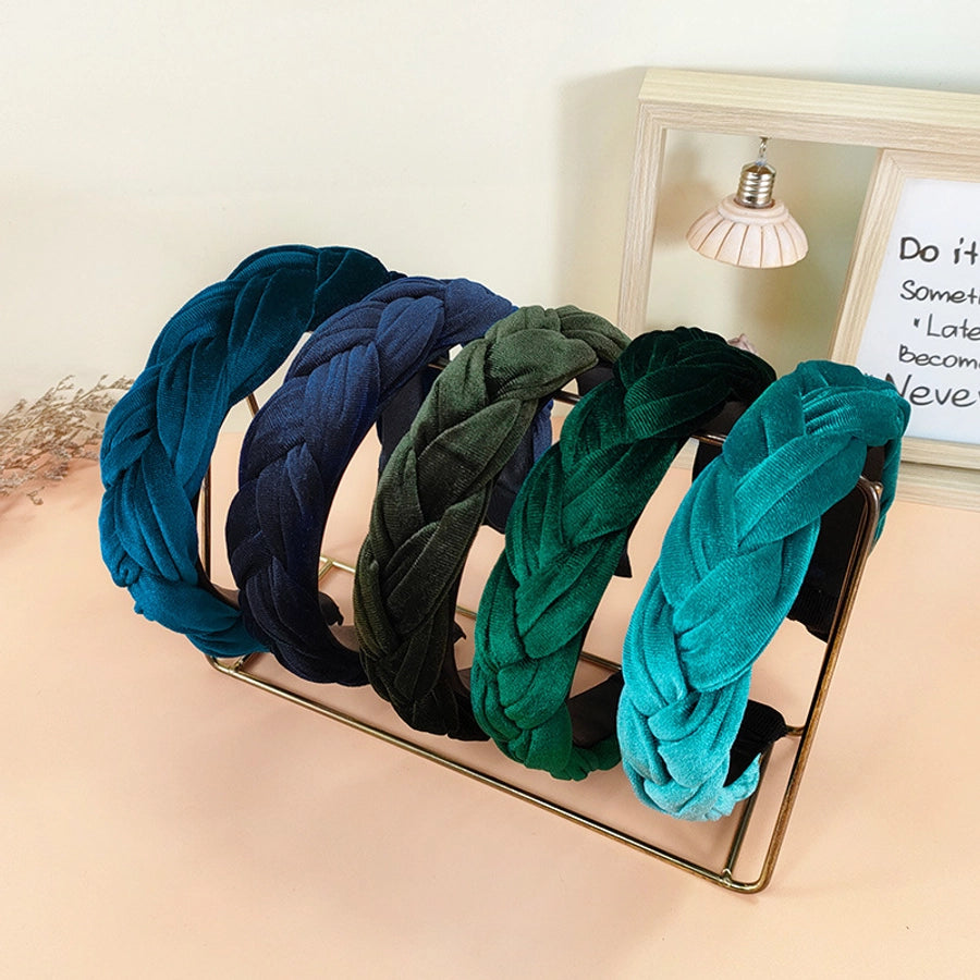 fashion solid color velvet hair band 1 piece