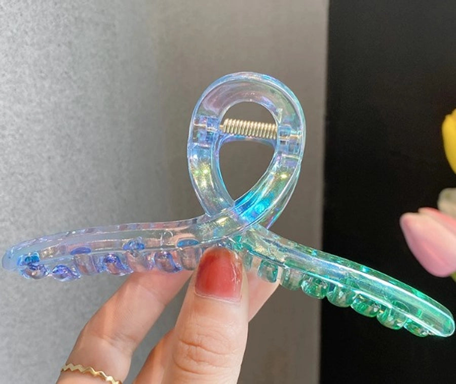 simple style gradient color arylic hollow out hair claws