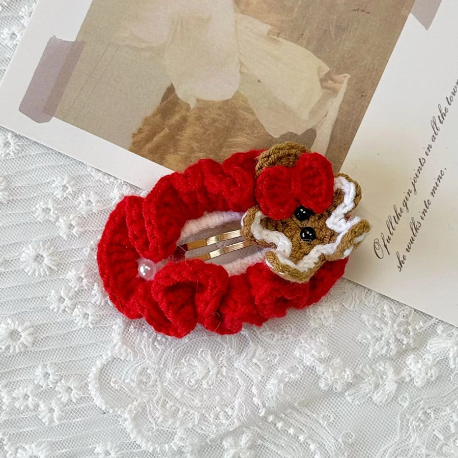 Christmas Cute Kid'S Christmas Tree Christmas Socks yarn Hair Clip