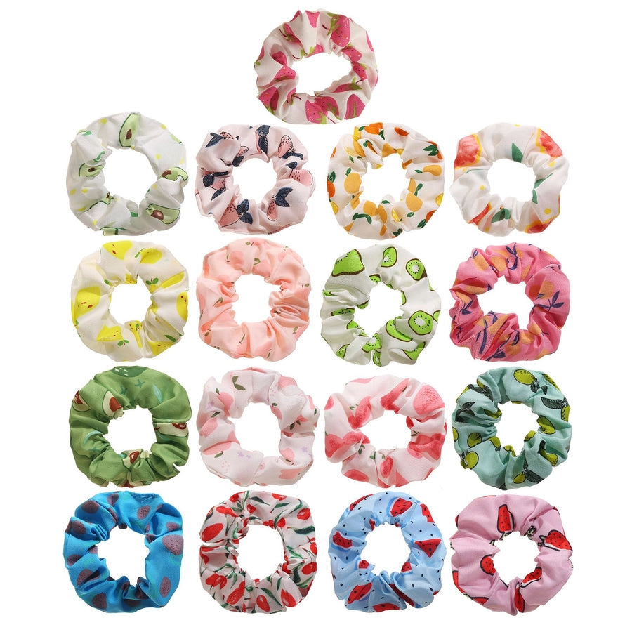 fashion fruit pattern children's hair scrunchies