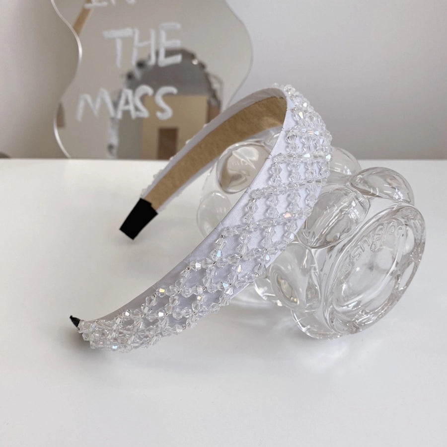 women's retro u shape plaid rhinestone