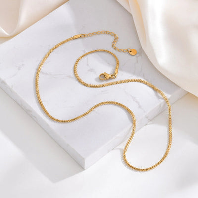 Jewelry IG Style Simple Style Solid Color 201 Stainless Steel 18K Gold Plated Handmade Necklace