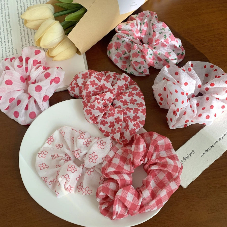 Women's Korean Style IG Style Ditsy Floral Polka Dots Hair Tie