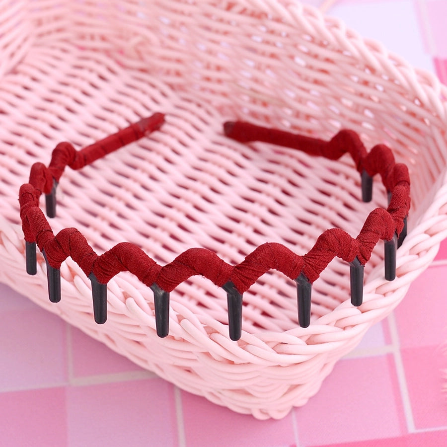 Fluffy Fabric Winding Toothed Hair Band Women's Hair Accessories Headwear Wave Headband Small Accessories Hair Bundles