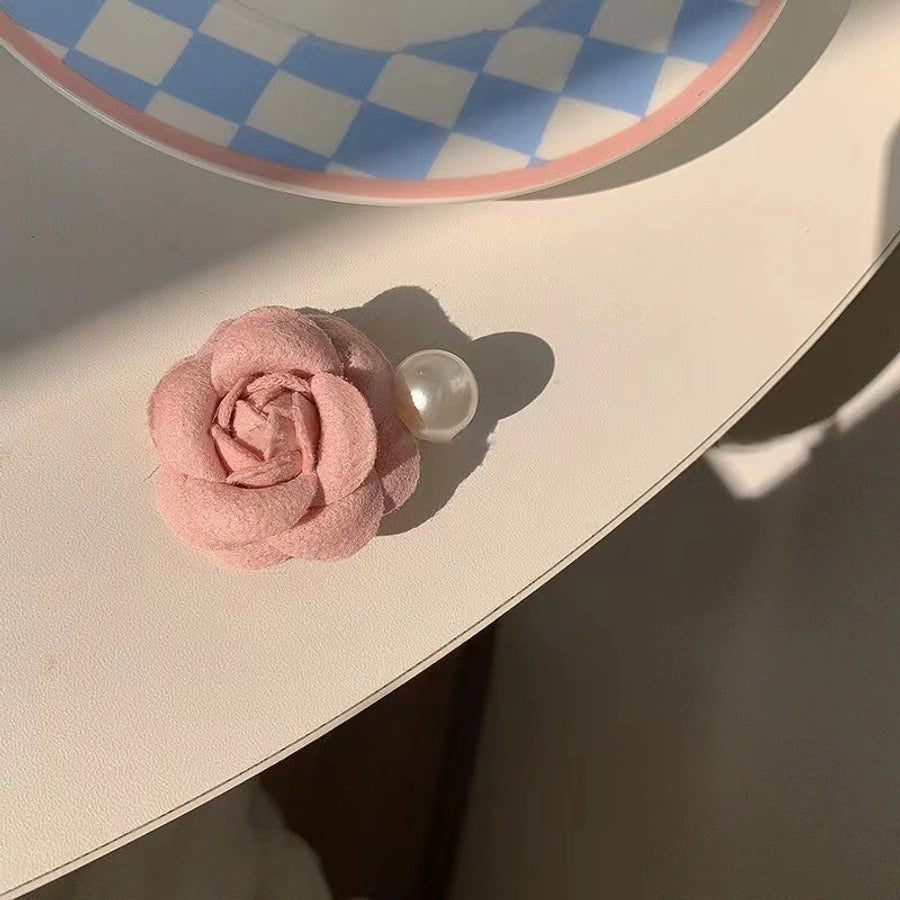 Korean Style Gentle Flower Small Hairpin Female Niche Design Summer  Head Clip Light Luxury High-end Headwear