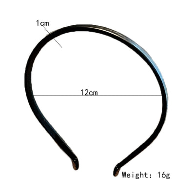 korean solid color leather hair band