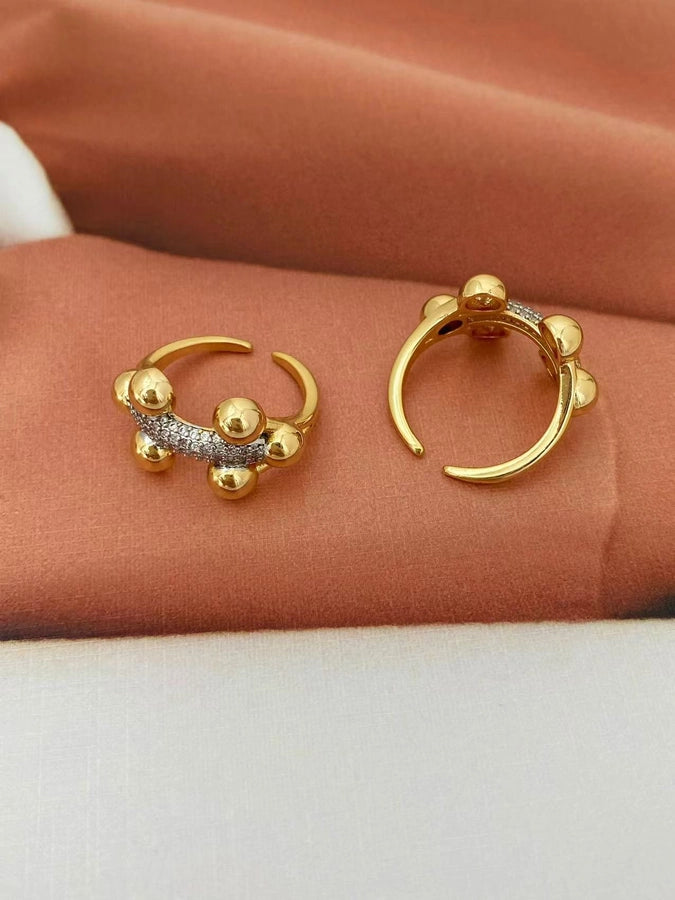 Jewelry Vintage Style Classic Style Geometric Copper Zircon Plating Open Rings