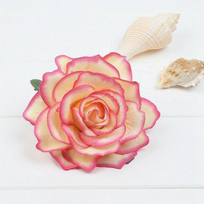 bohemian plaid flower cloth hair clip 1 piece