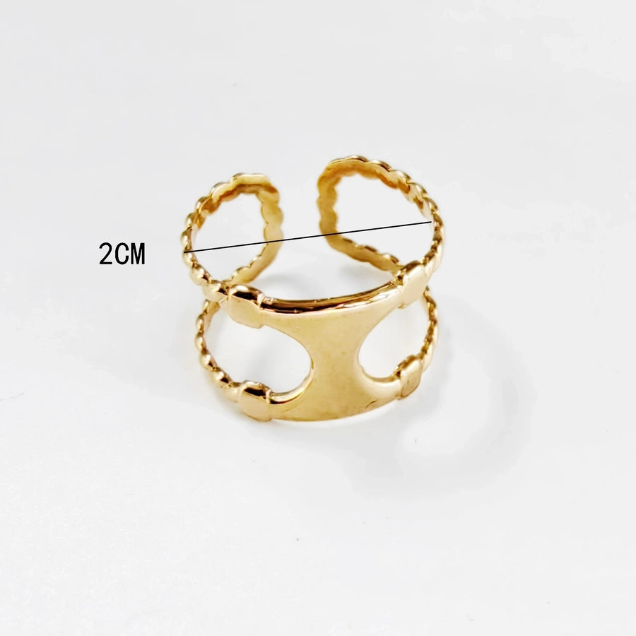 Jewelry Vintage Style Simple Style Wings Fish 304 Stainless Steel Plating Open Rings