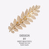 women's lady simple style leaves metal hair clip