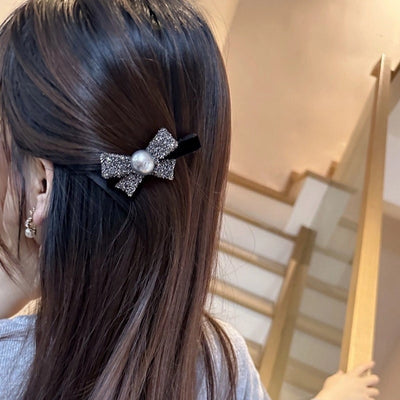 Women's Elegant Bow Knot Rhinestone Hair Clip