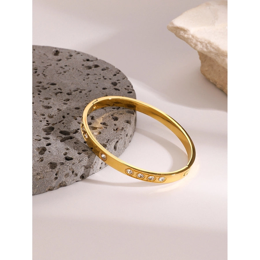 Casual Simple Style Round 304 Stainless Steel Bangle In Bulk