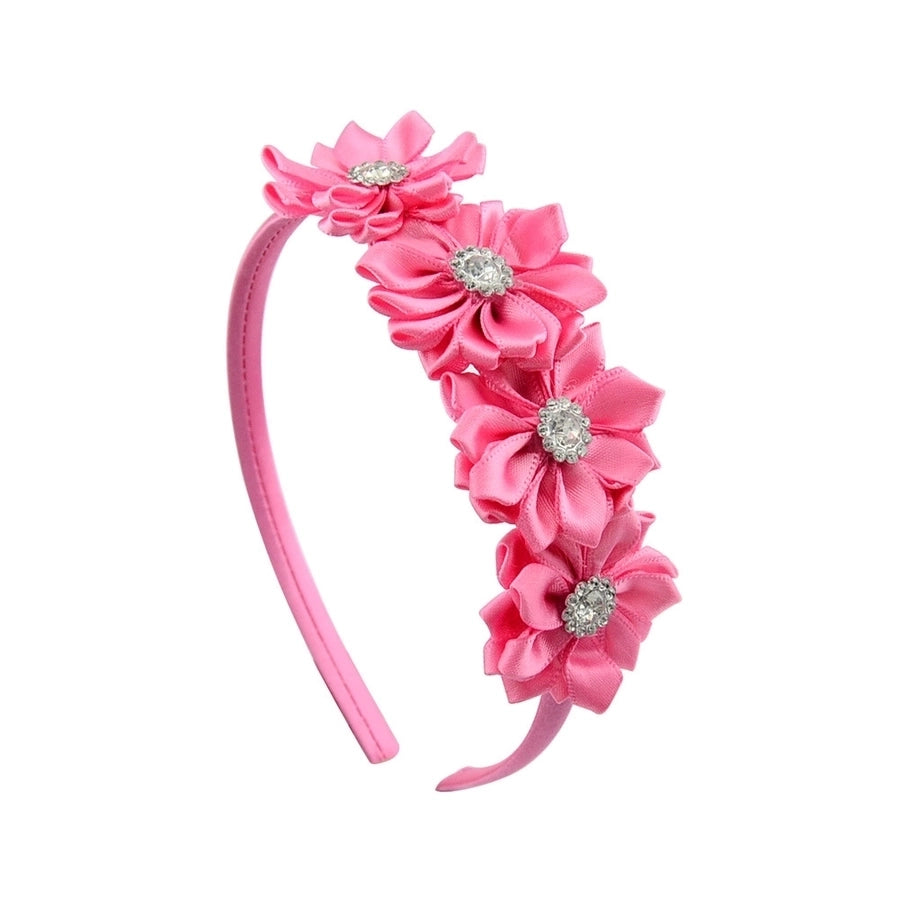 children's headband  4 diamond-studded polygonal flower handmade headband