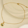 Jewelry Vintage Style Classic Style Moon 304 Stainless Steel Shell Abalone Shell 18K Gold Plated Irregular Plating Pendant Necklace