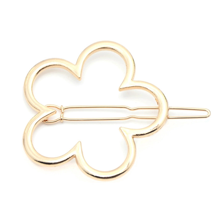 fashion geometric metal plating hair clip