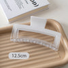 simple style solid color plastic spray paint hair claws 1 piece