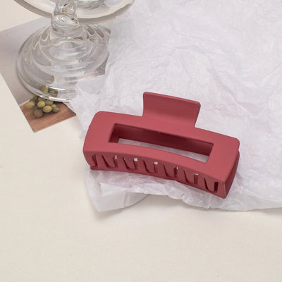 simple style solid color plastic resin spray paint hair clip 1 piece