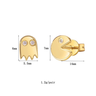 1 Pair IG Style Star Brass Zircon Ear Cuffs Ear Studs