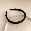 Women's Simple Style Solid Color Cloth Pearl Hair Band