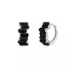 1 Pair Elegant Cute Shiny Geometric Copper Zircon 24K Gold Plated Hoop Earrings
