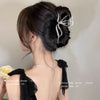 fashion flower metal plating artificial rhinestones hair claws 1 piece