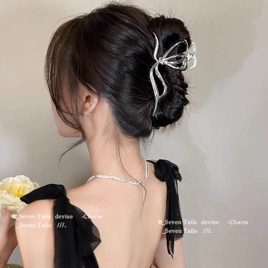 fashion flower metal plating artificial rhinestones hair claws 1 piece